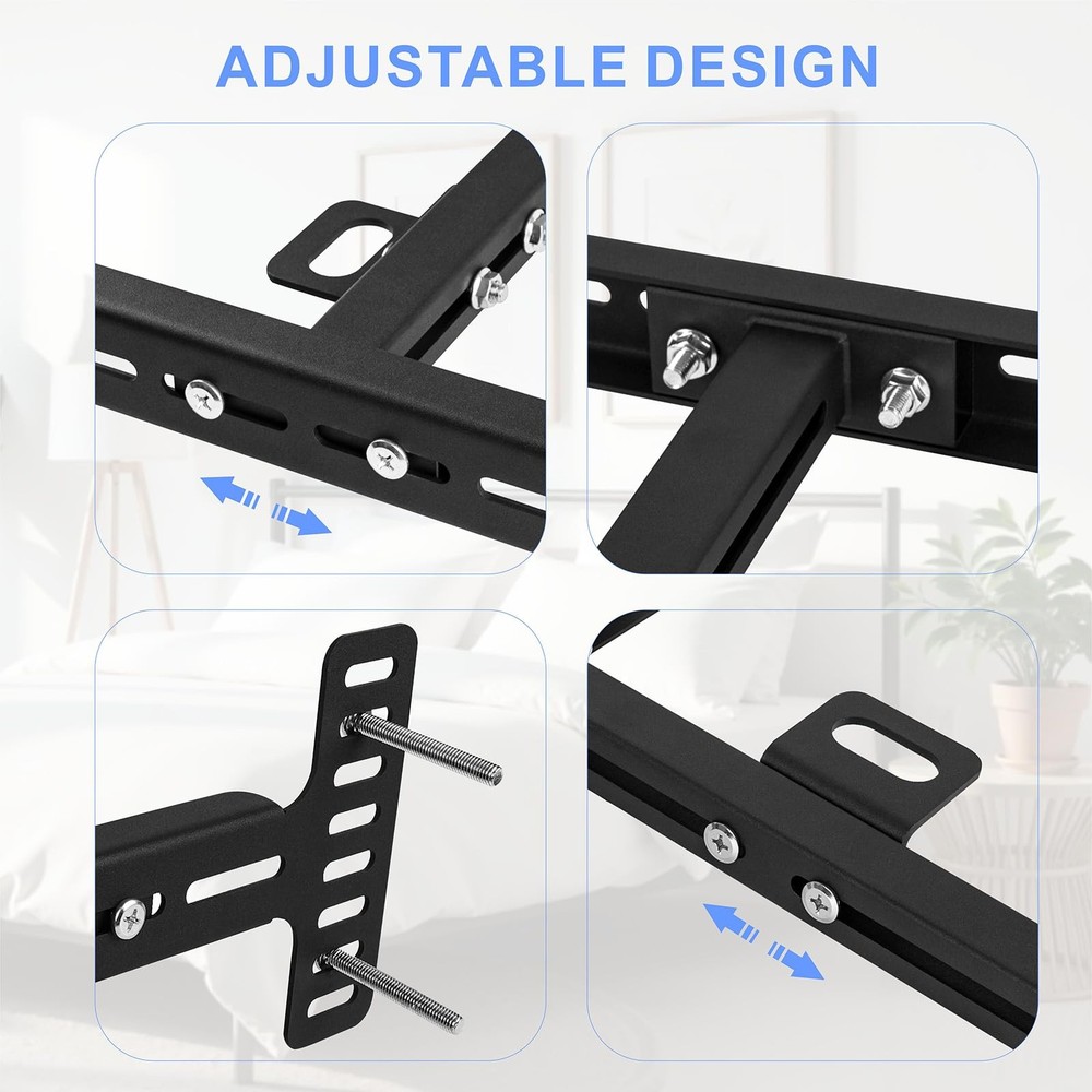 Adjustable Headboard Brackets,Universal Headboard Bracket Kit for Metal Bed F...