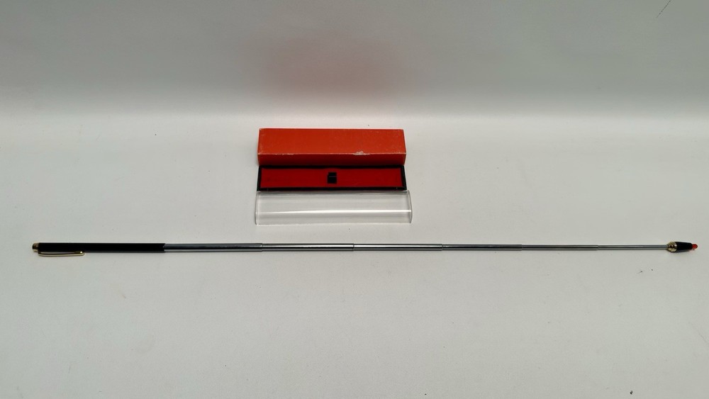 ntage Telescopic Illuminated Presentation Pointer Red Light Japan w/ Case MCM