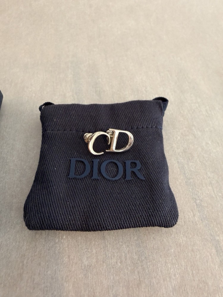 Dior Sterling Silver Stud Earring “C” “D”