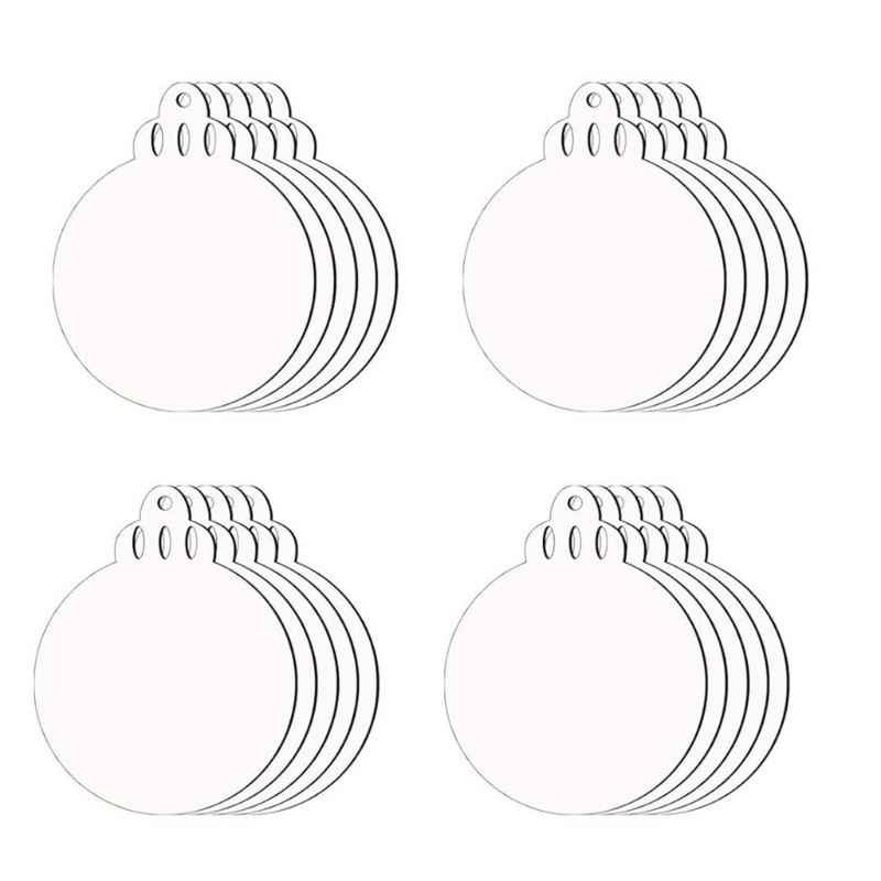 20Pieces Sublimation Blank Holiday Ornaments Creative Sublimation Project