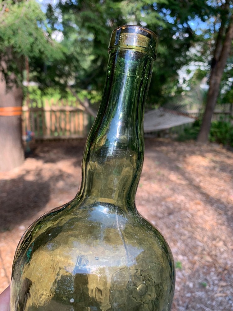 Antique French Cognac Pellisson Bottle [Crogmac Piellison Crognac Tiellison]