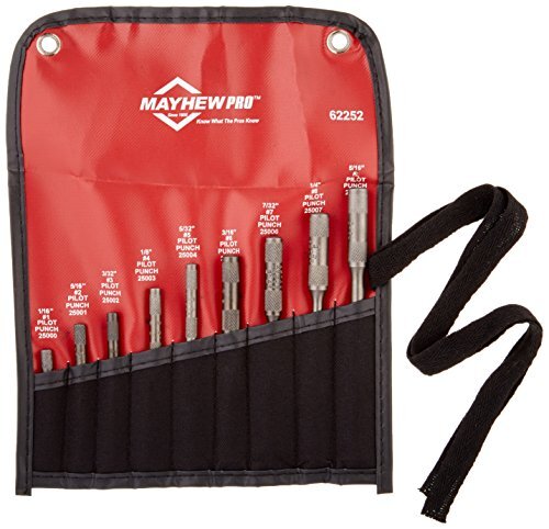 Mayhew Tools 62252 Pilot Punch Set, 9 Pieces