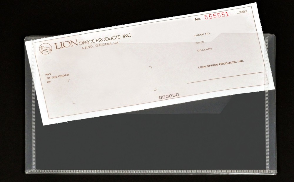 6x9" Poly Envelope with Extra Pocket Clear 6-Pack for Document Organization