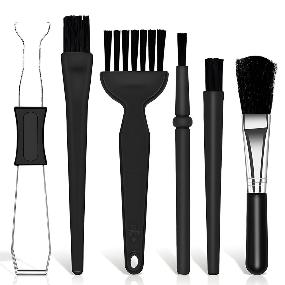 6 Pack Keyboard Keycap Puller Dust Removal Brush for Computer Keyboard Appliance