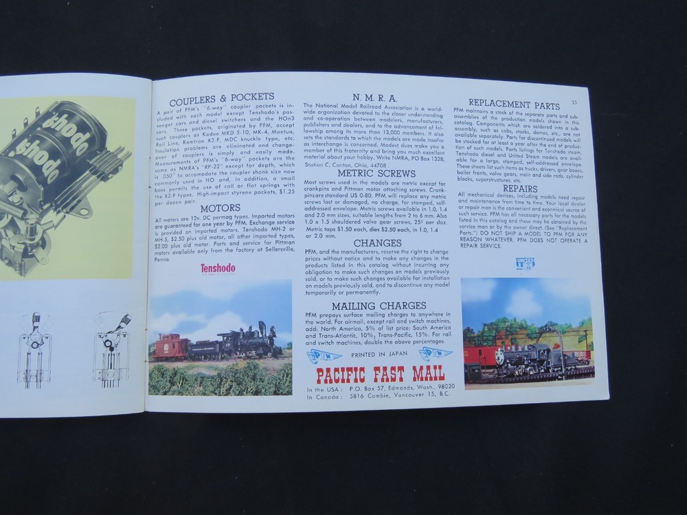 Vintage Pacific Fast Mail Model Trains Catalog 11th Edition 1966