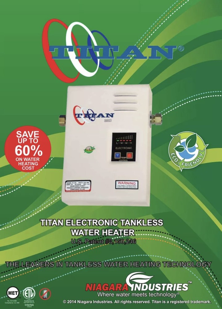Electric SCR2 Titan N-120 Tankless Water Heater, Brand New, Free Shipping