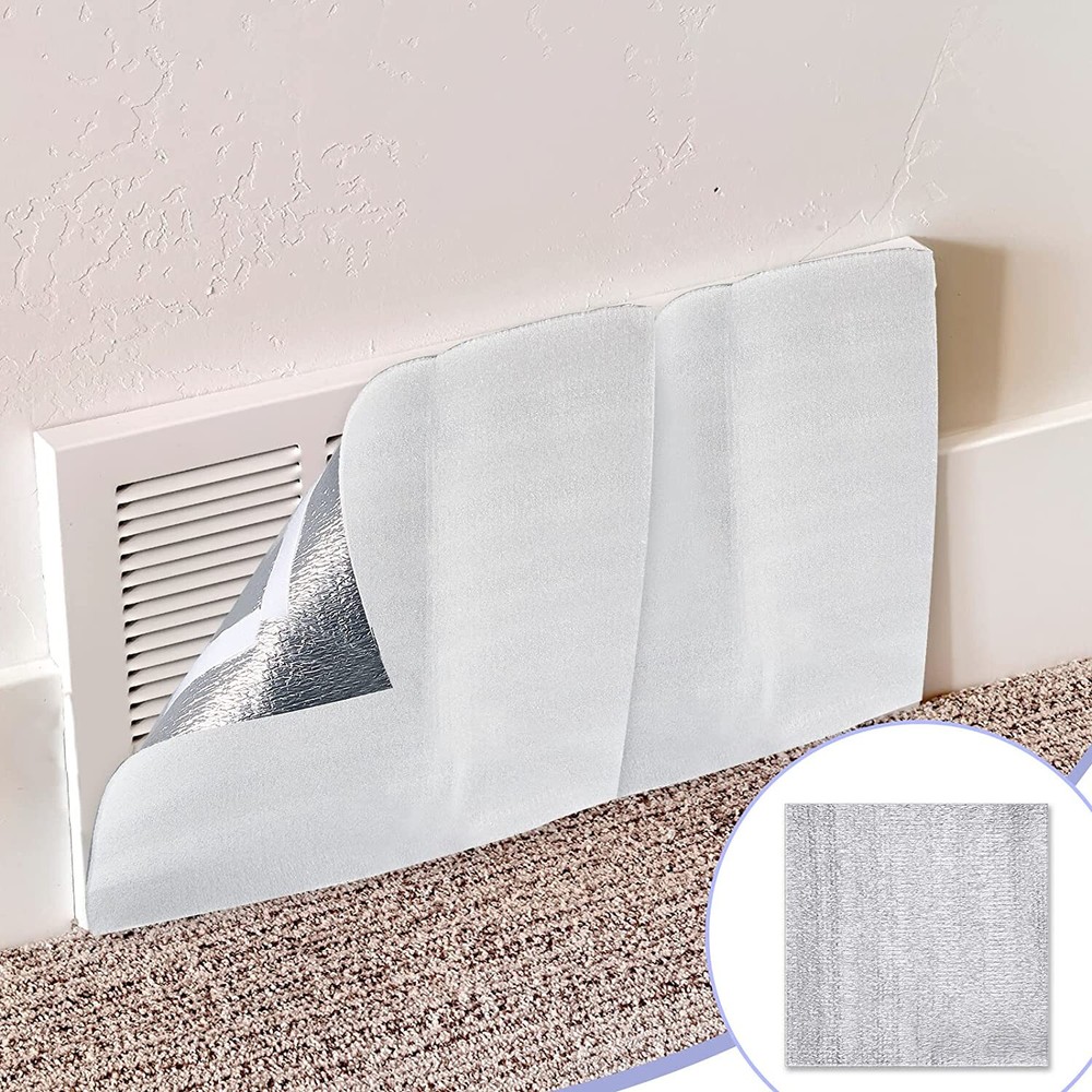 4X8 REFLECTIVE FOAM CORE WINDOW SHUTTER VENT INSULATION (W/ HOOK AND LOOP TAPE)