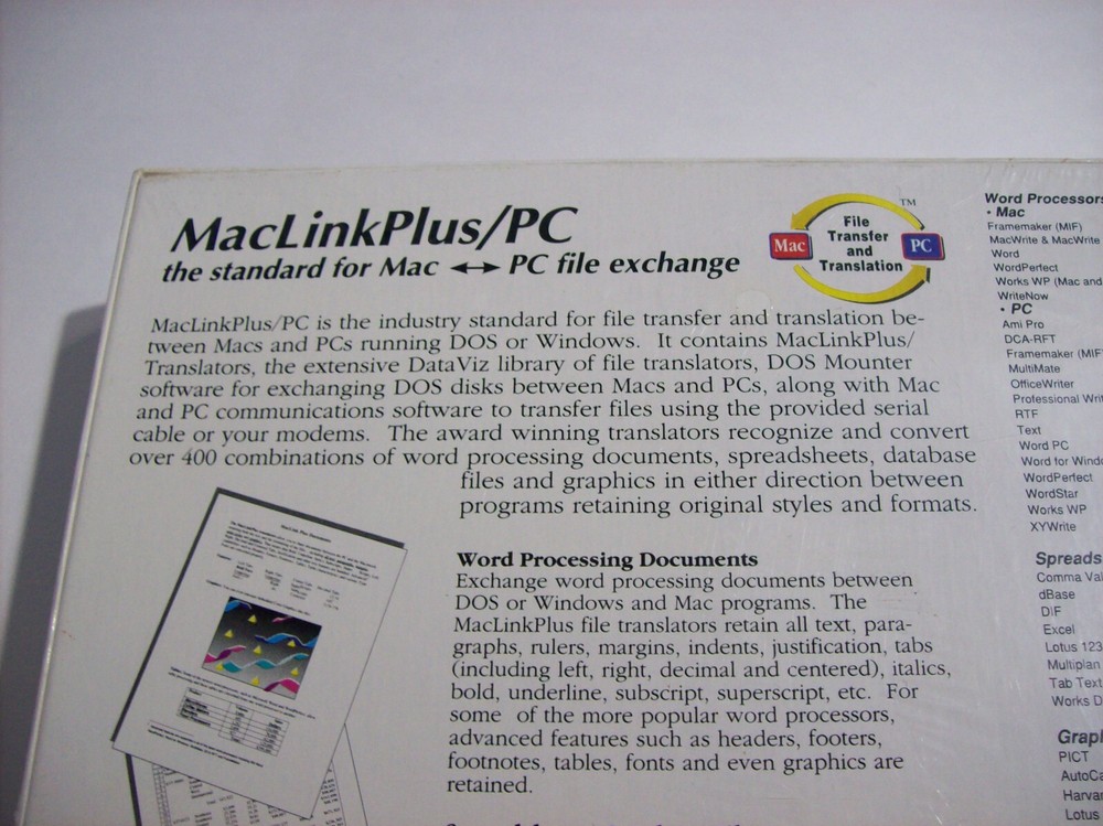 Mac Link Plus PC Version 6: Mac and PC File Exchange Software