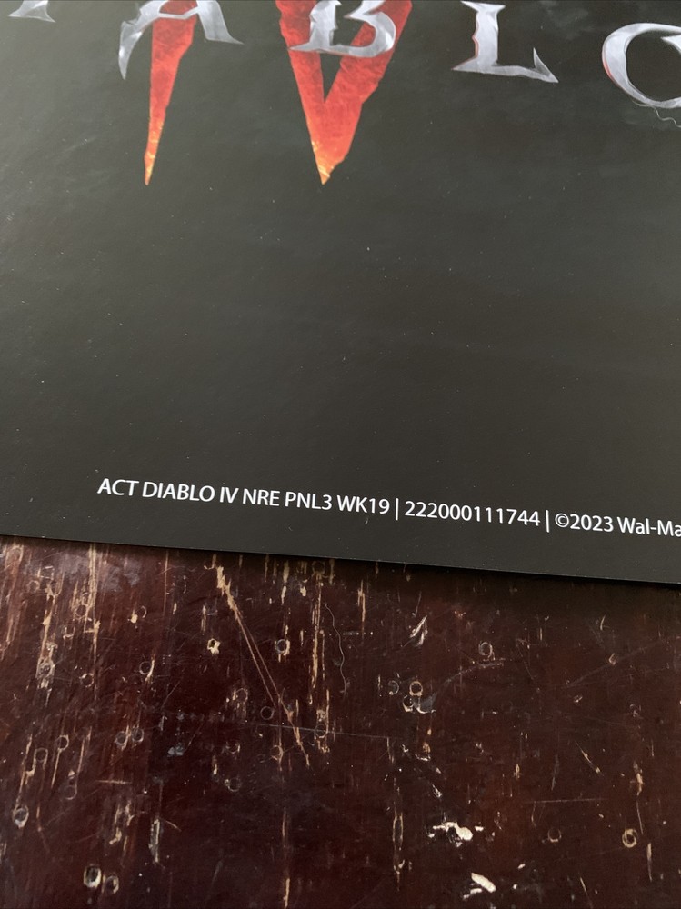 Diablo IV Store Display Poster Promo