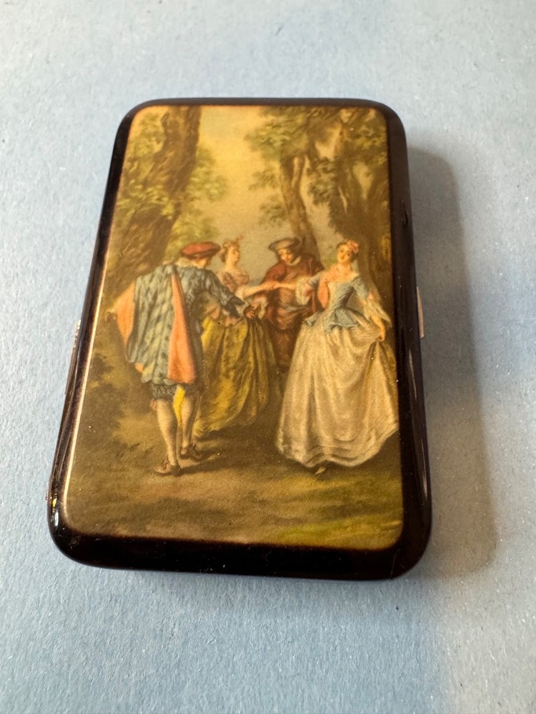 Old Germany Enameled Cigarette Case Victorian