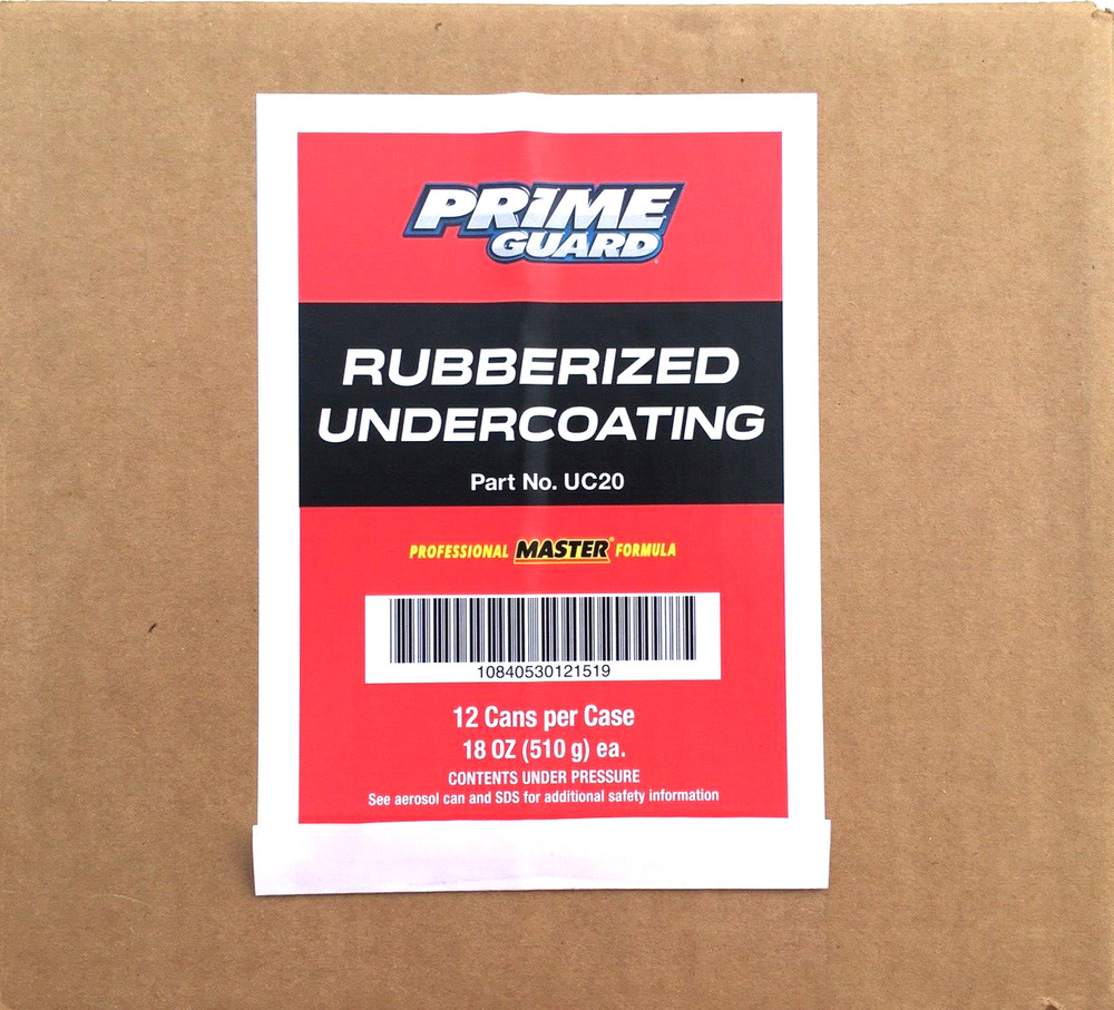 (6) Prime Premium Black Paintable Rubberized Undercoat, 18 oz Spray Cans