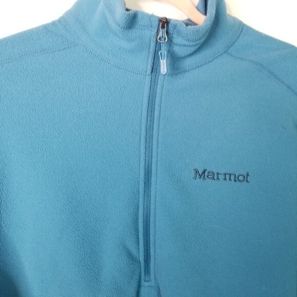 Marmot turquoise fleece 1/2 zip pullover