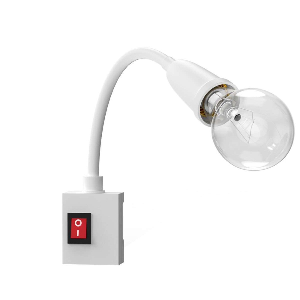 1PCS 360° Flexible E27 Light Bulb Holder Extension Socket Adapter On/Off Switch