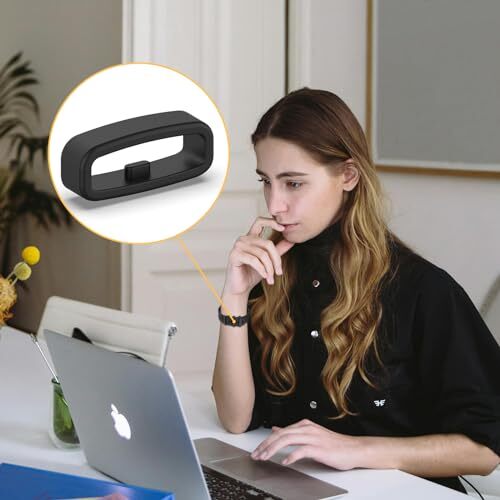 6-Pack Fastener Rings Compatible with Fitbit Versa 4/Versa 3/Versa 6Pack