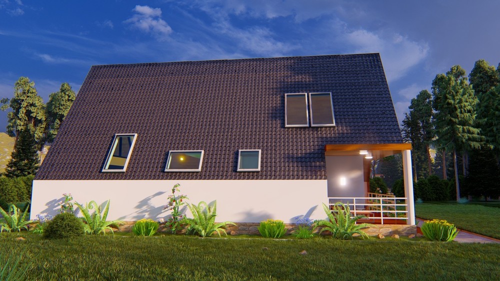 A frame house plan [2 bedrooms]