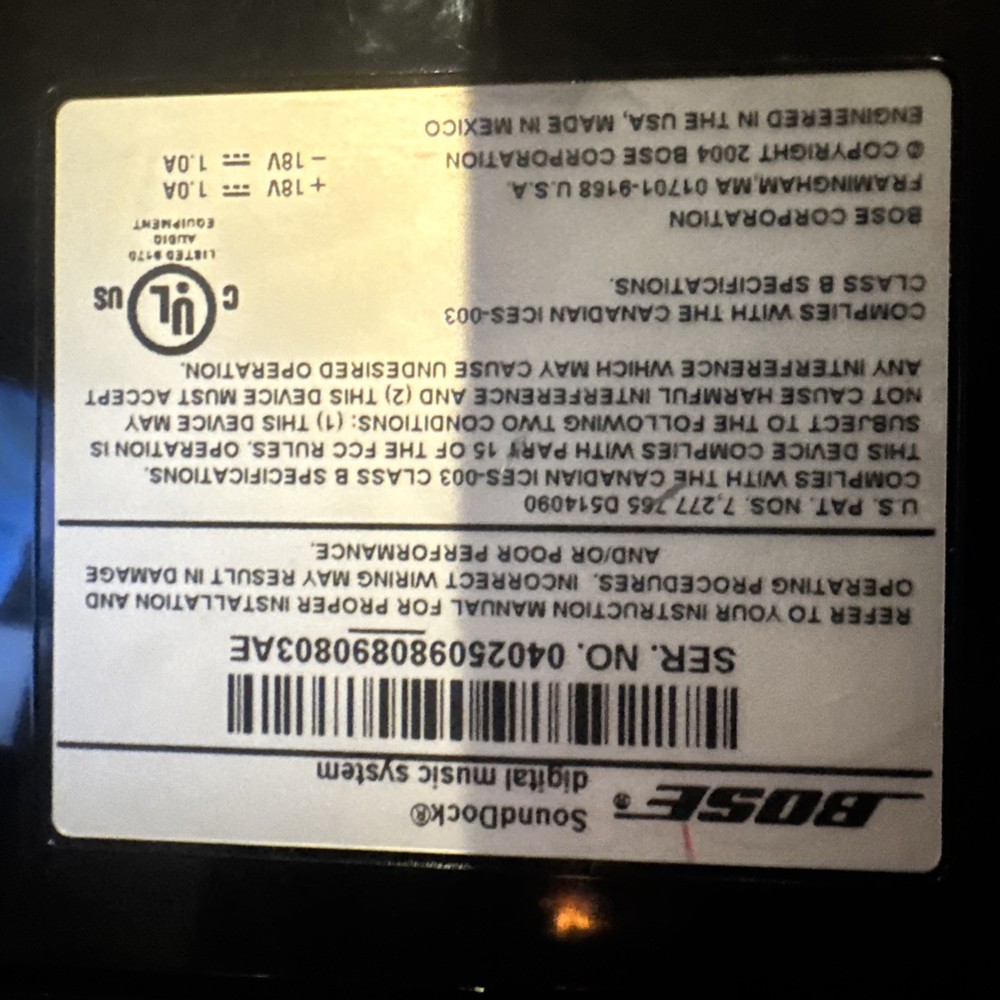 Bose Speaker iPhone Dock