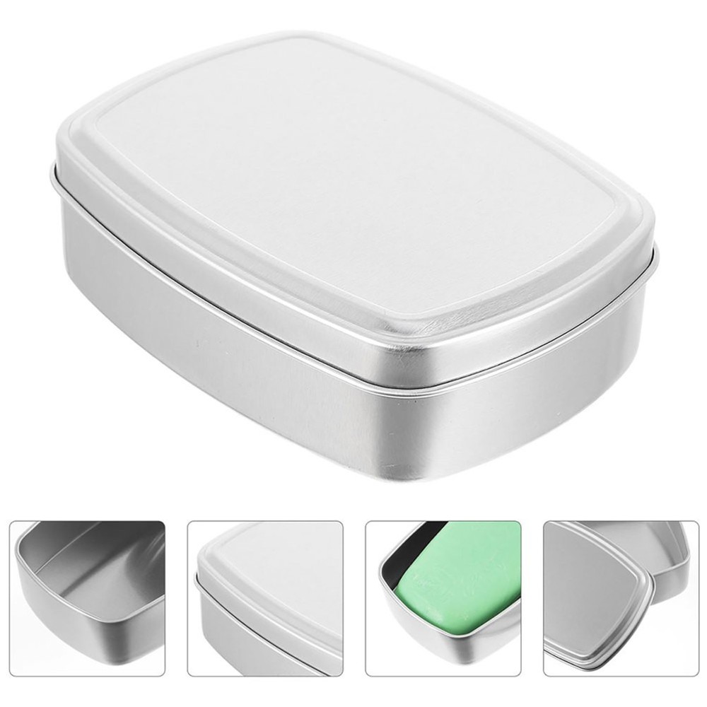 Box for Soaps Creams Bathroom Dish Sealed Storage Aluminum Container