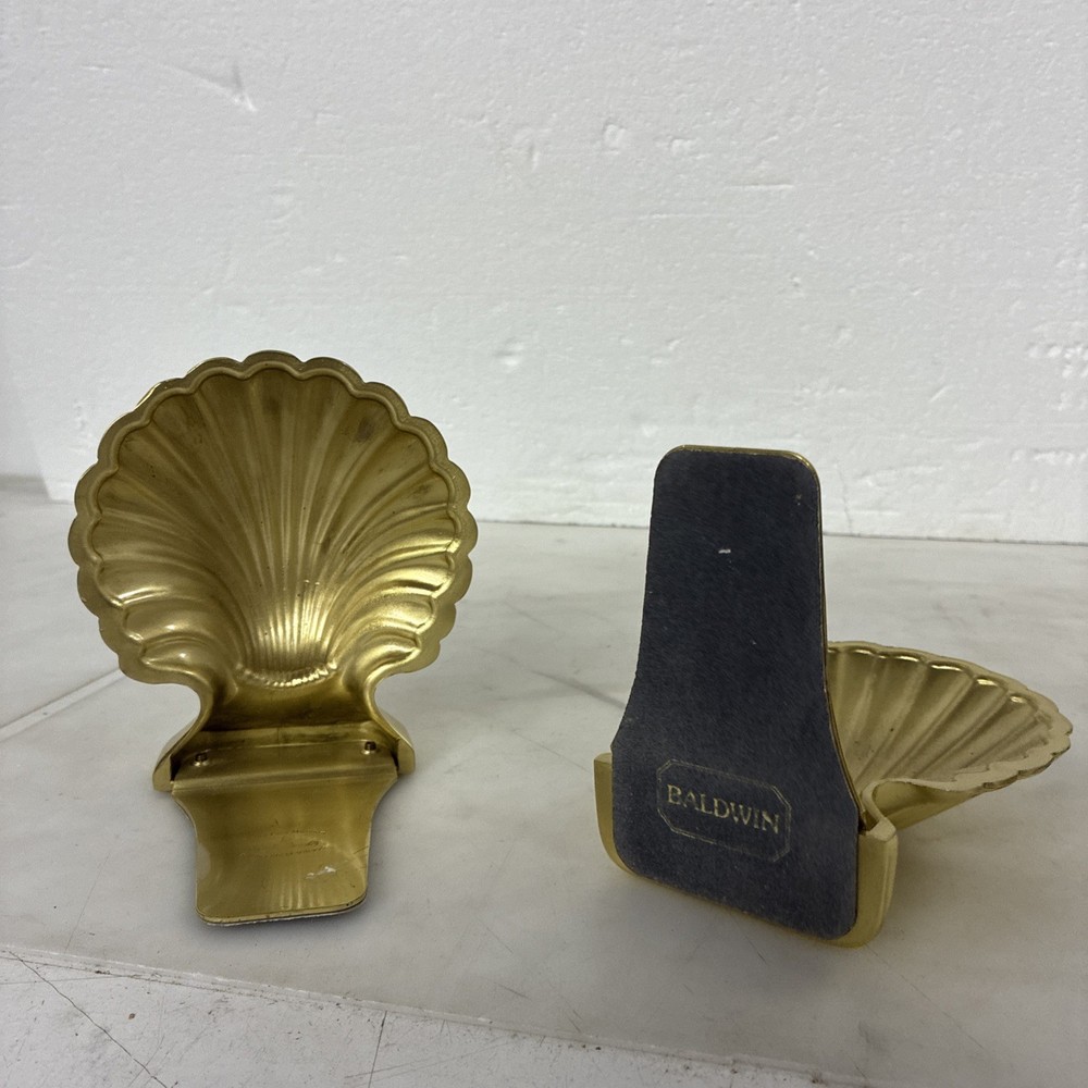 Baldwin Brass Seashell Pair Of Bookends