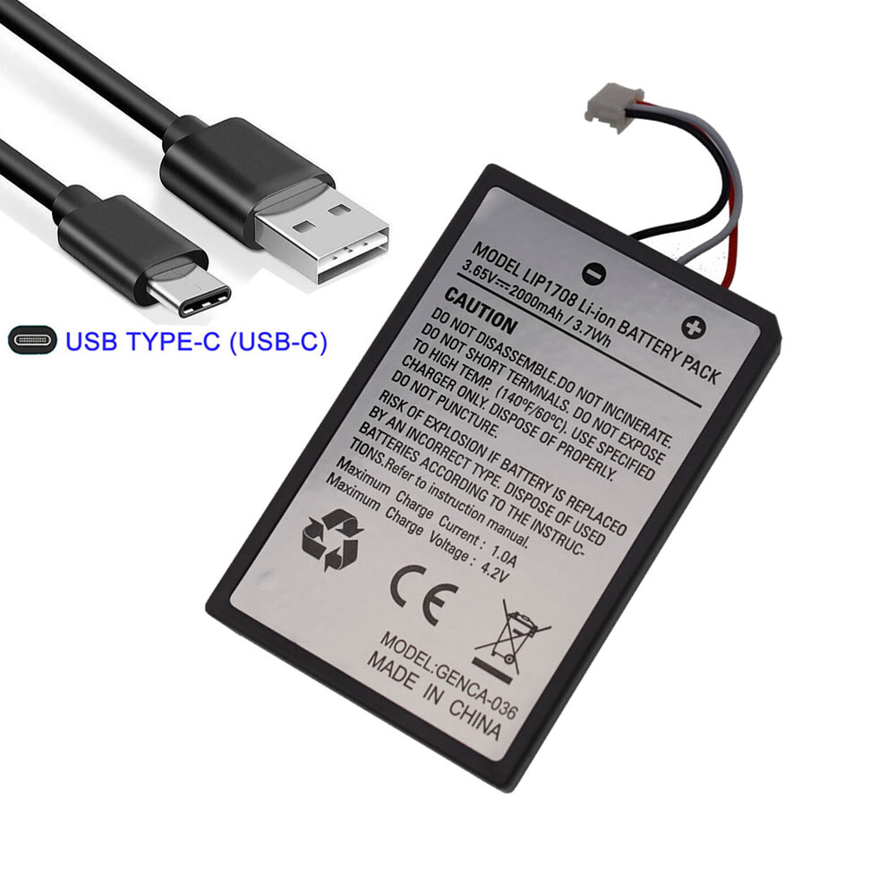 2x 2000mAh Replacement Battery for PS5 Wireless Controller & USB Cable Gift