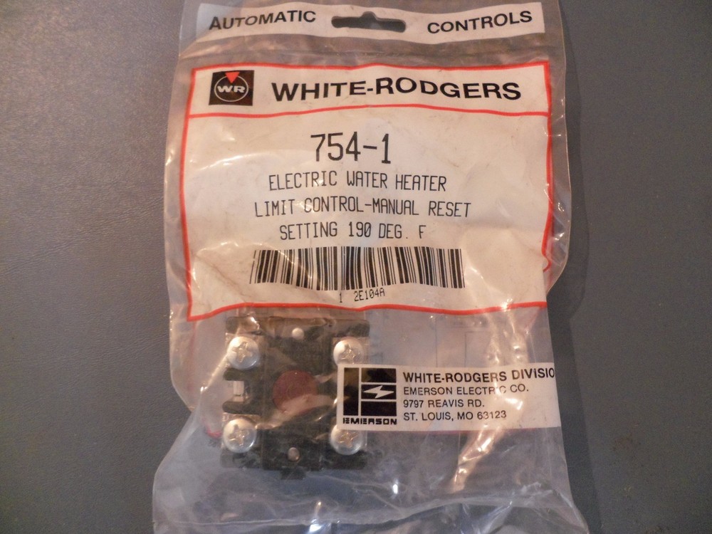 White Rodgers 754-1 Electric Water Heater  Limit switch