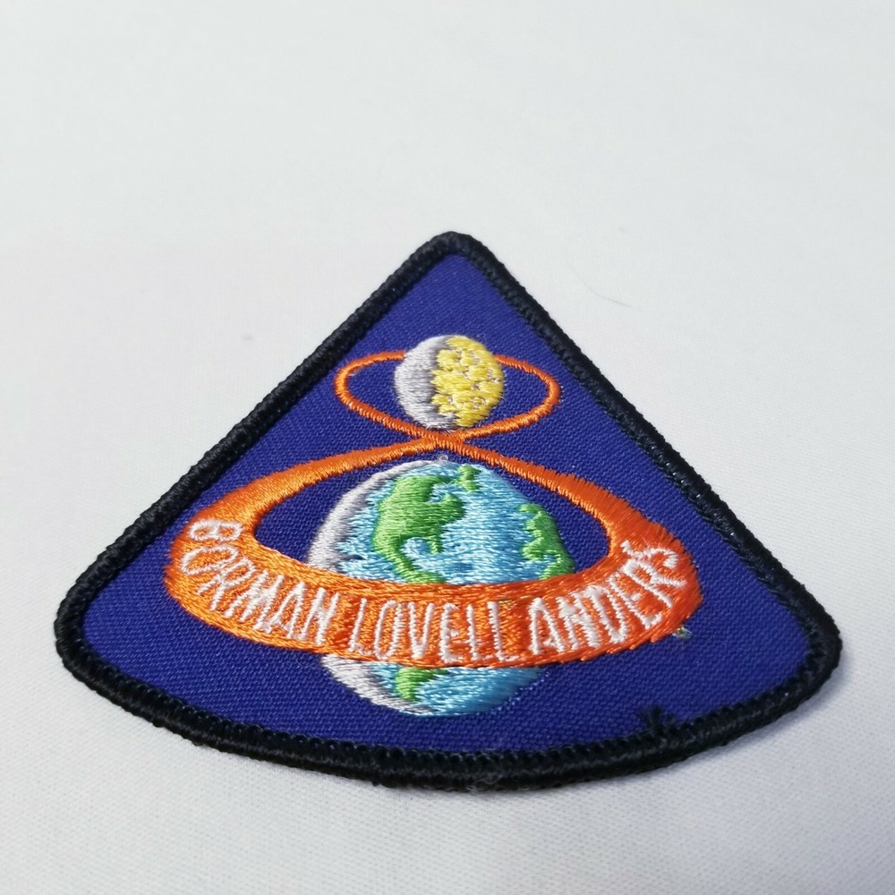 NASA Apollo 8 Space- Borman Lovell Anders Mission Hook Loop Patch Emblem Badge