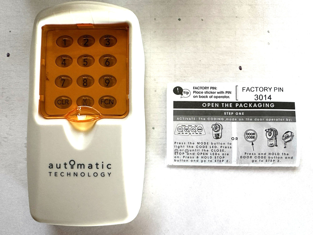 Automatic Technology 87740 433MHz Wireless Keypad AM EasyRoller/Hiro
