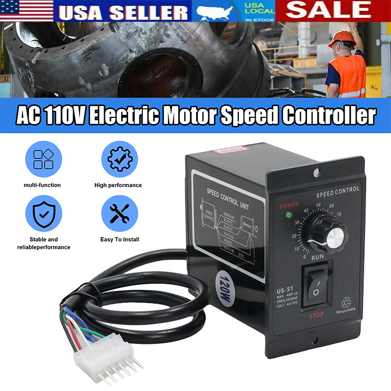 Electric Motor Speed Controller Reversible Switch Regulator Switch AC 110V 120W