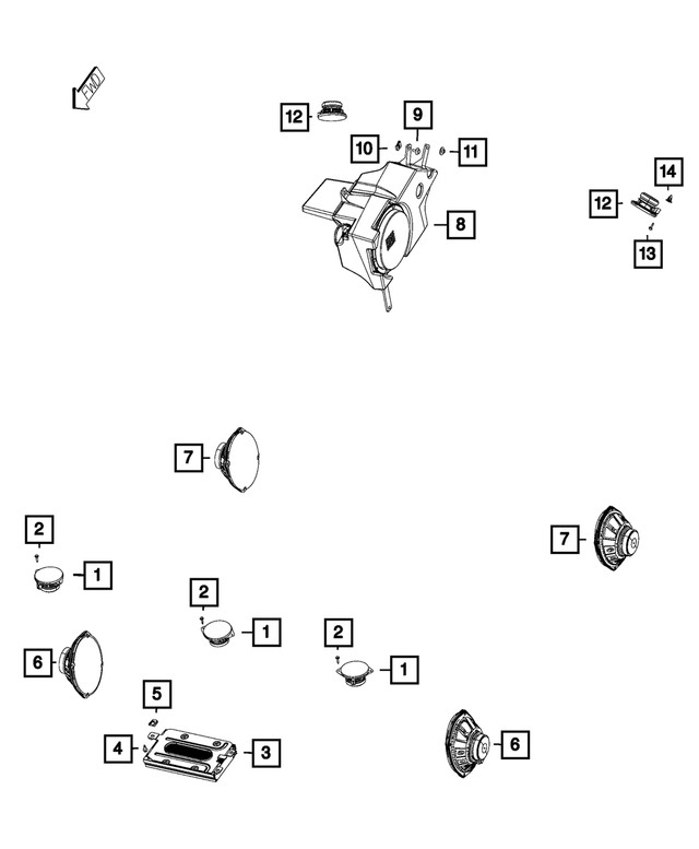 Genuine Mopar Speaker 68239787ab