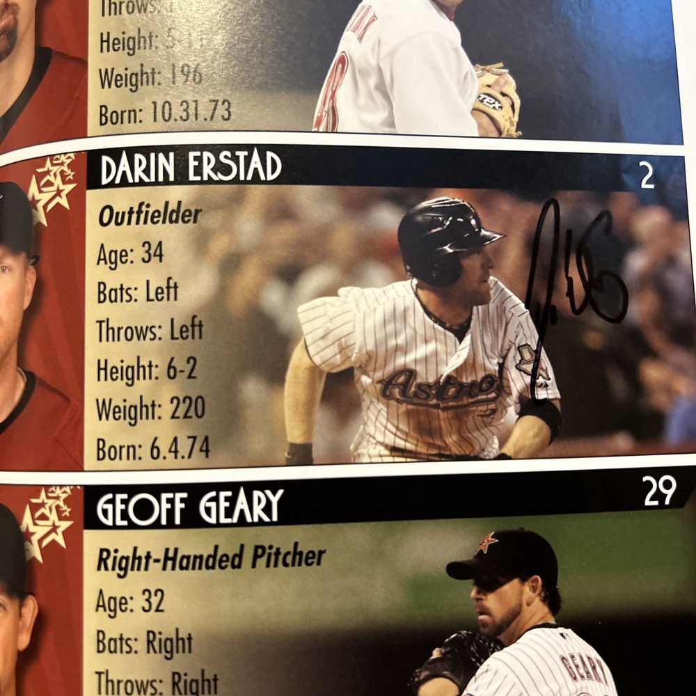 2009 Houston Astros Program with Autographs