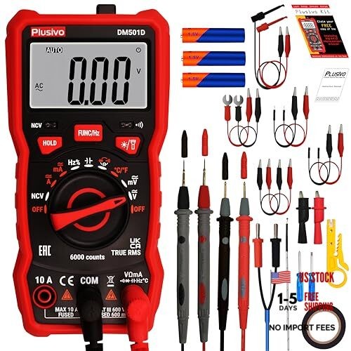Multimeter 6000 Counts Digital Multimeter Auto Ranging TRMS AC DC Voltmeter