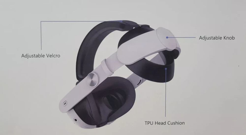 Head Strap for Meta Quest 3 VR Headset Accessories Elite Strap Replacement New