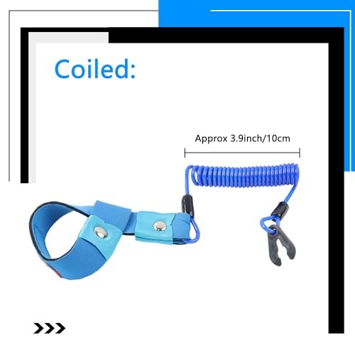 Jet Ski Kill Switch Lanyard Compatible with Yamaha Cut Off Tether Replace Blue