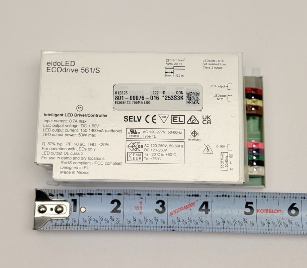 eldoLED ECOdrive 561/S, 801-00076-016 INTELLIGENT LED DRIVER/CONTROLLER