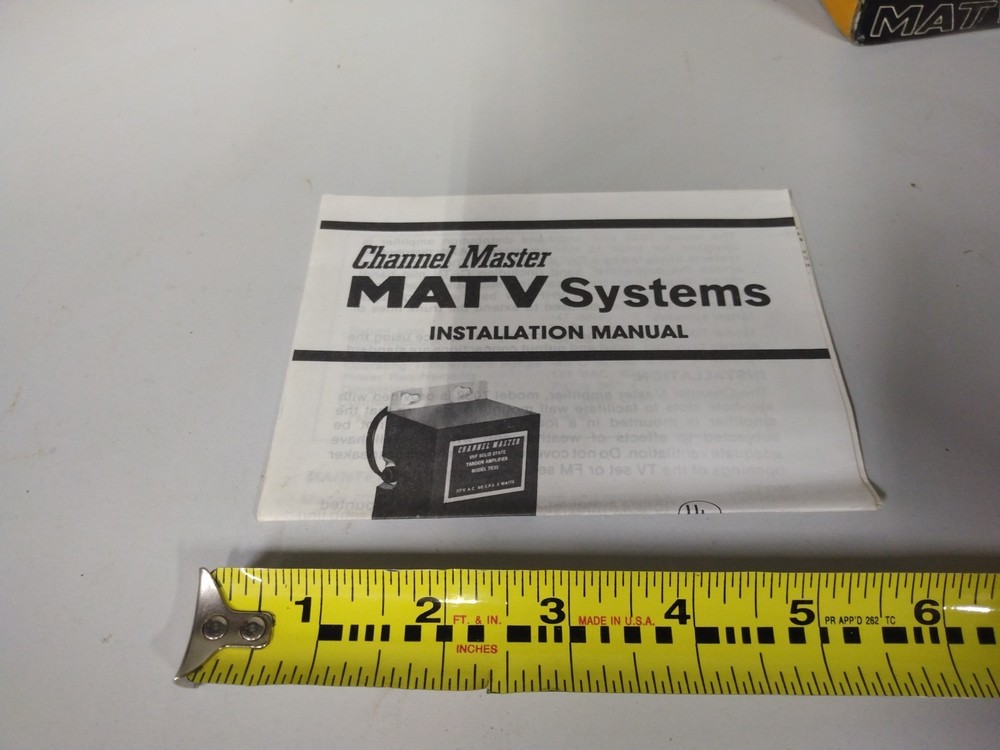 Vtg Channel Master MATV VHF Solid State Distribution Amplifier 30 dB Gain