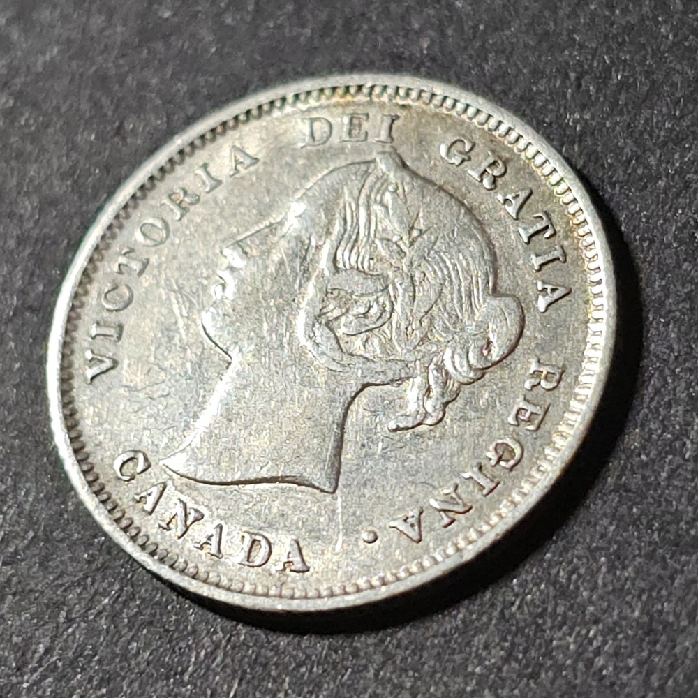 1901 Canada 5 five cents SILVER - LOW COMBINED SHIP - C5-391