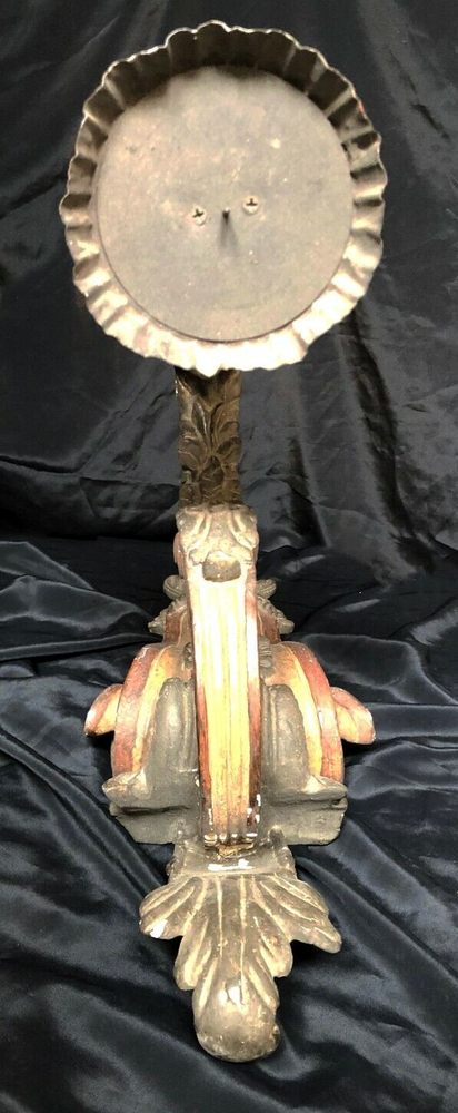 Candle Holder, Wall Fire Place Decor, Painted Finish