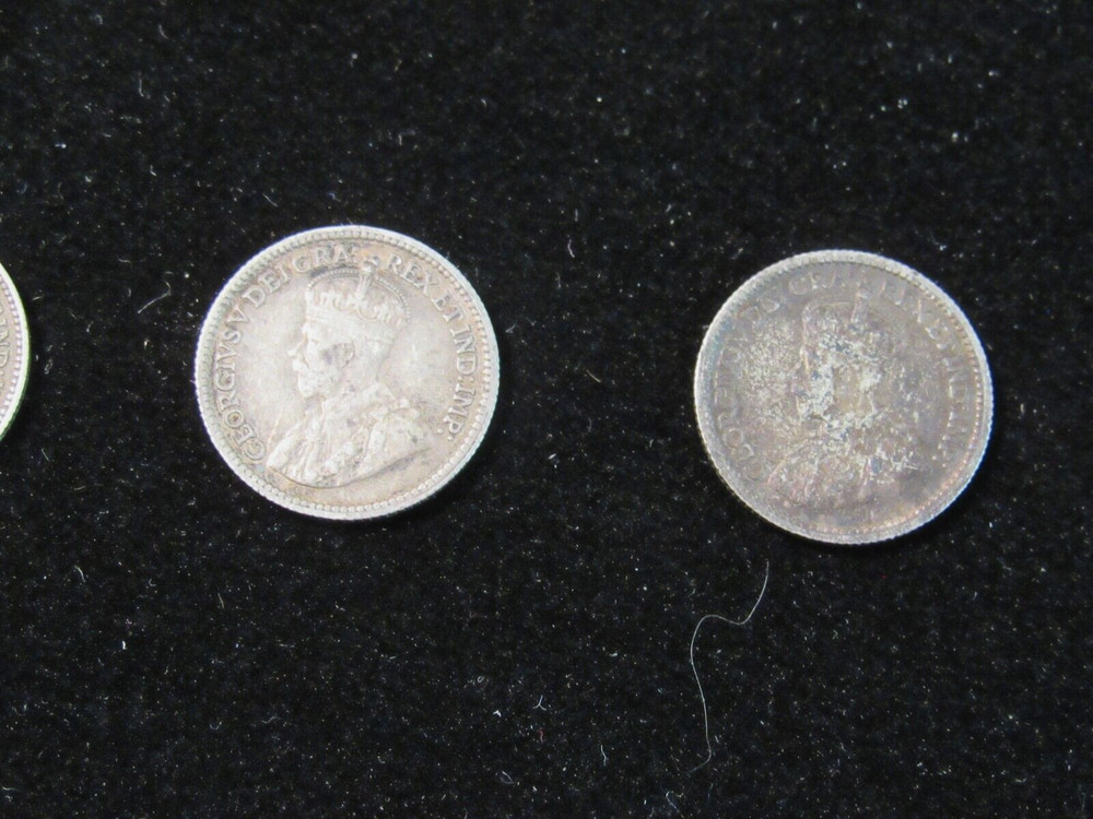 Five Canandian nickels silver