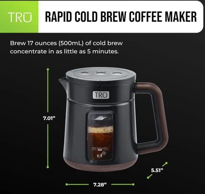 TRU Rapid Cold Brew Coffee Maker