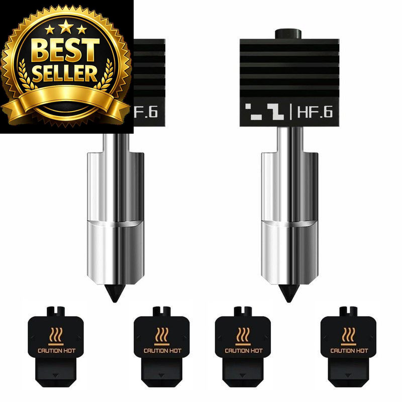 Bamboo Lab 2-Pack Enhanced-Flow Hardened Steel Nozzle Set for Bambu H2S...