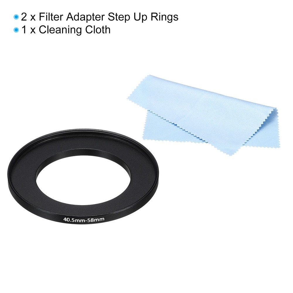 40.5mm-58mm Step Up Ring Camera Lens Filter Adapter Ring Filter with Cloth