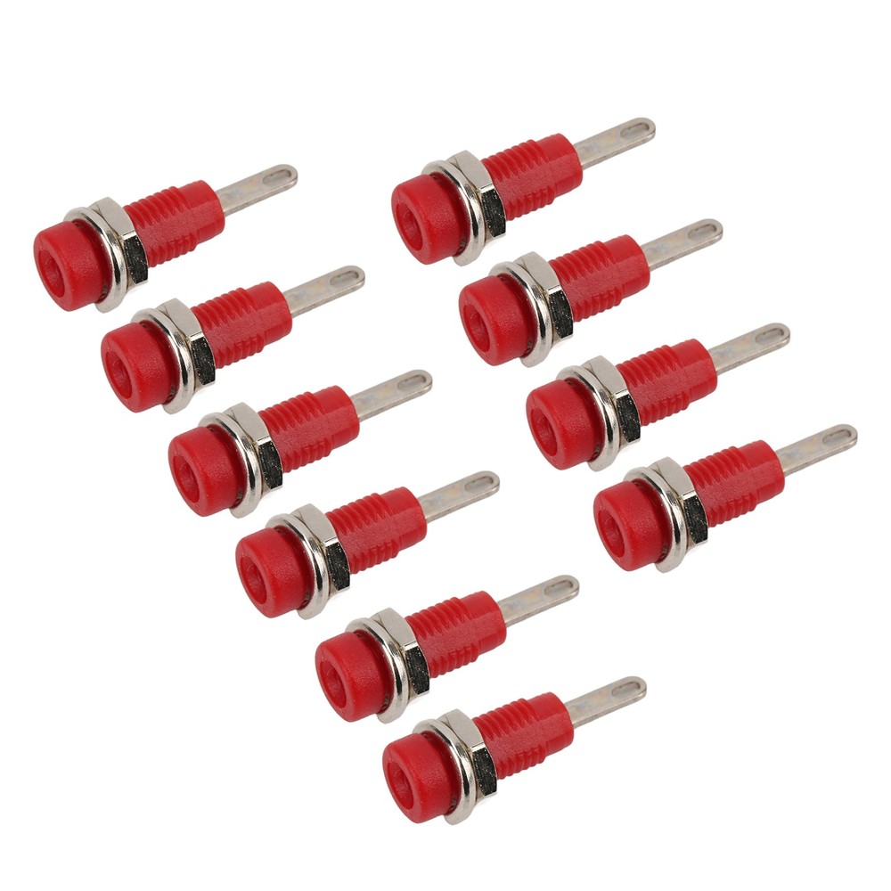 10Pcs 2mm Banana Jack Panel Socket High Transmission For Electronic Instrument