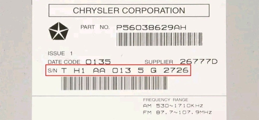 ✅ VP4 Radio Code Unlock Chrysler Dodge Jeep RAM | Enter Serial Fast