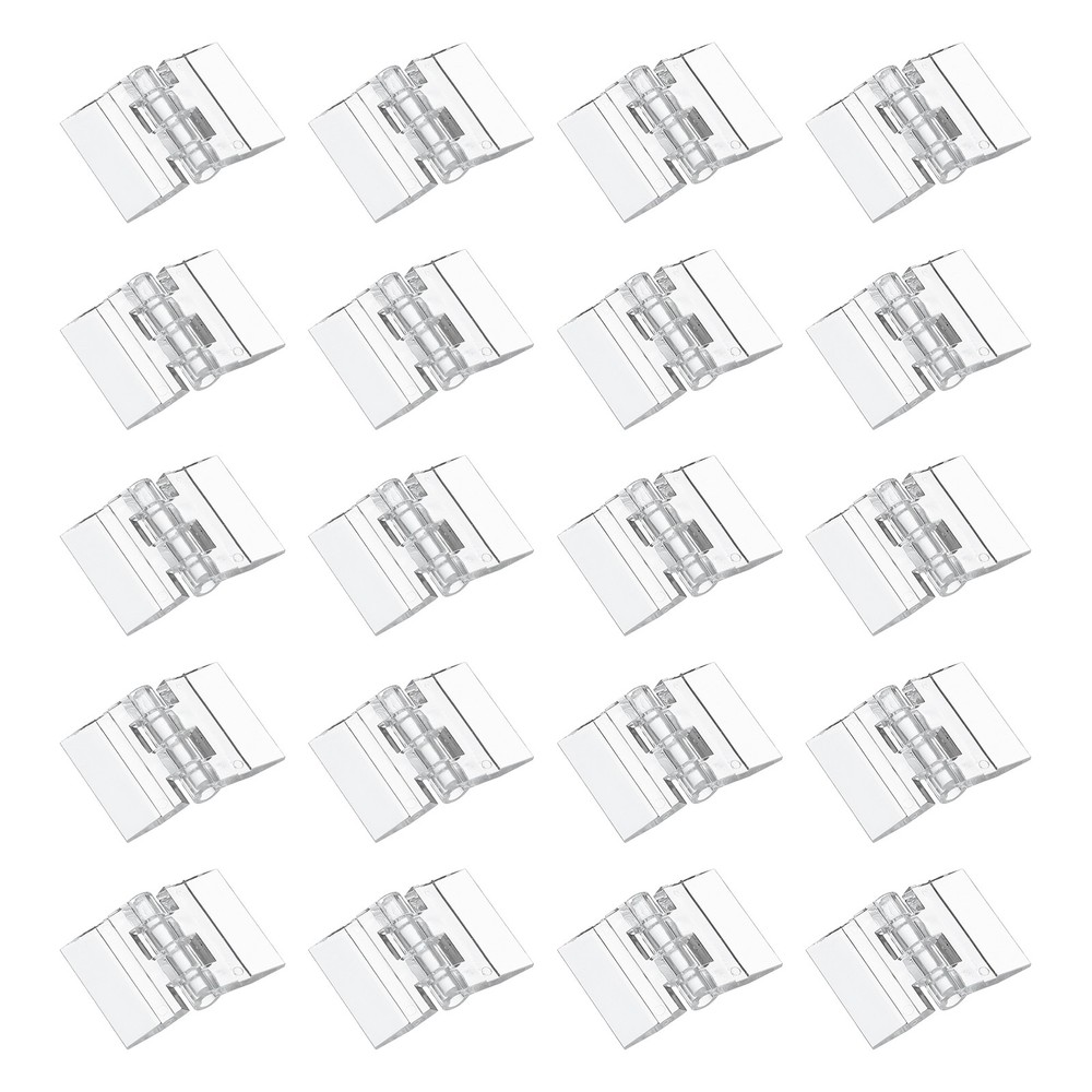 20 Pcs Clear Plastic Hinges Acrylic Hinges Small Hinge 35 x 25 mm