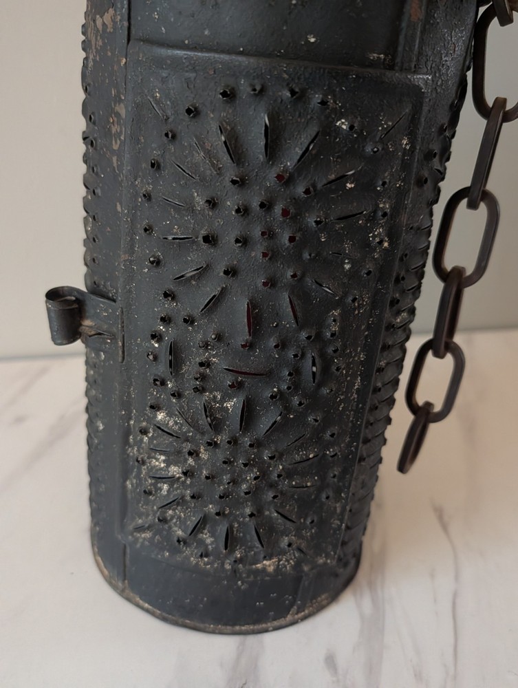 Primitive Punched Tin Lantern