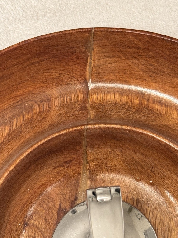 Nut Cracker Bowl Mid Century Modern 11 Inch Round
