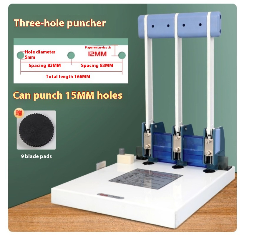 Three-hole Punch, Hole Punch, Ticket Binding Hole Punch, Small Book Tool