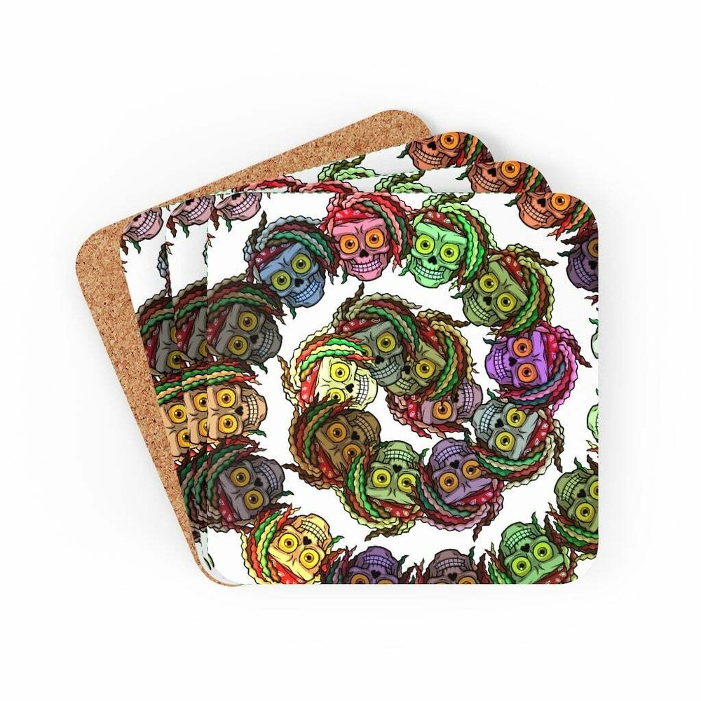 Mizter Bonezz Corkwood Coaster Set