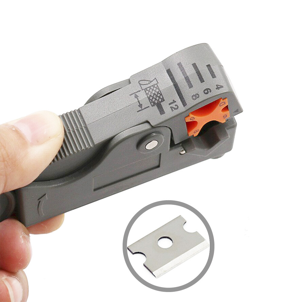 2 Pack Rotary Coaxial Cable Stripping Tool Two Blade Coax Wire Cutter Stripper