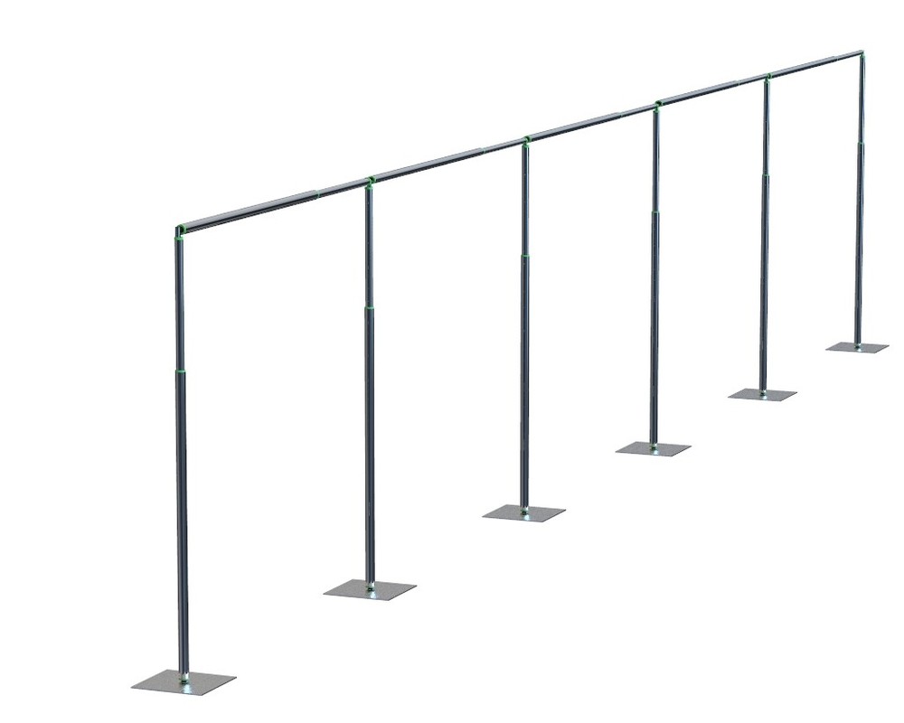 ADJUSTABLE QUICK BACKDROP KIT 10 FT TALL x 10FT-50FT WIDE PIPE WITHOUT DRAPE