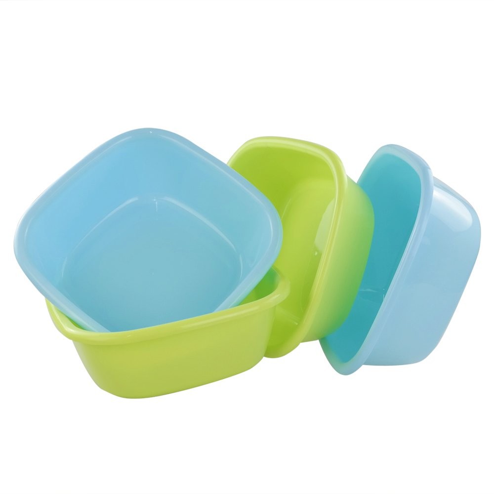 8 Quart Plastic Small Wash Basins 4pack